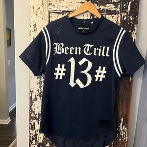 Been‎ Trill #13# Football Double Sided Graphic Jersey. men’s size small.